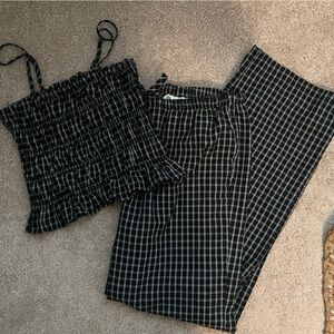 No Boundaries Black and White Checkered Outfit